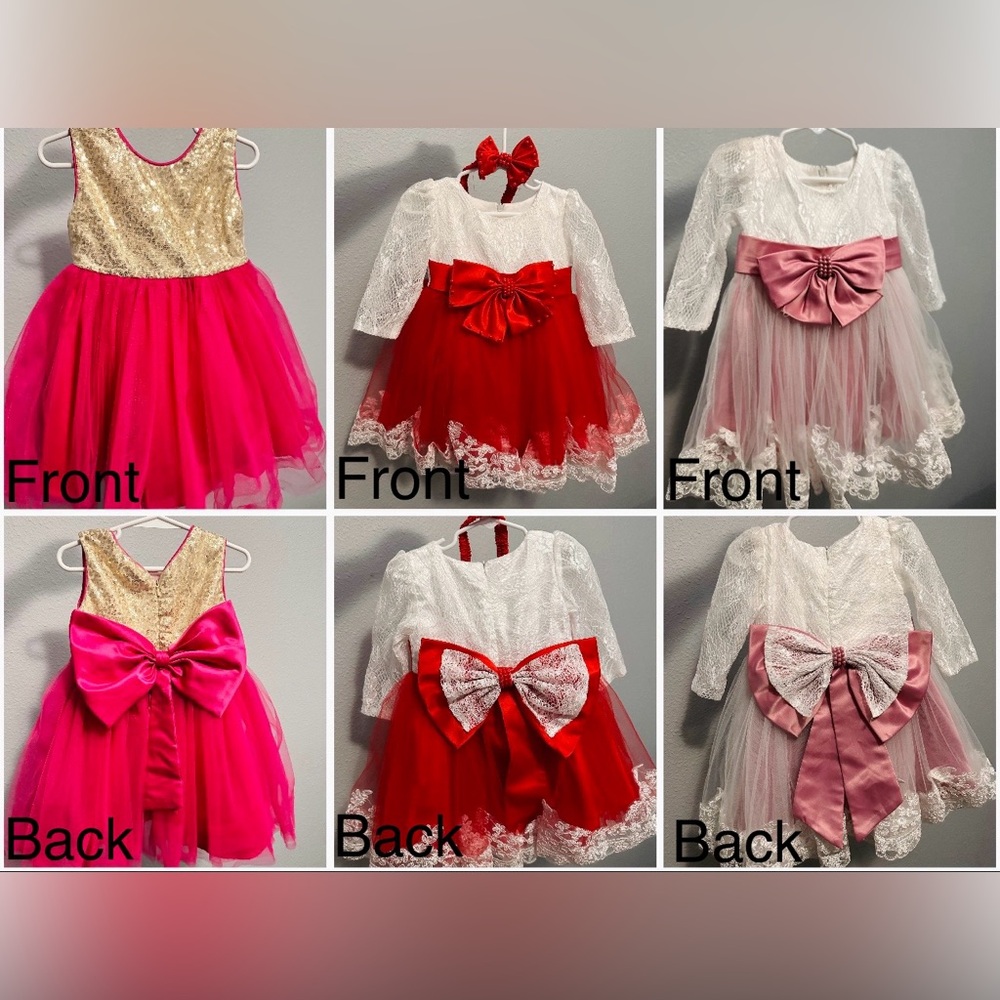 2 toddler dresses bundle of 3